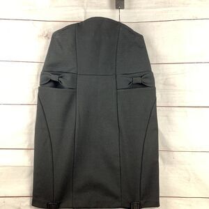 Kardashian Kollection Skirt High Waist Pockets Bow Ottoman Retro Slim Pencil new